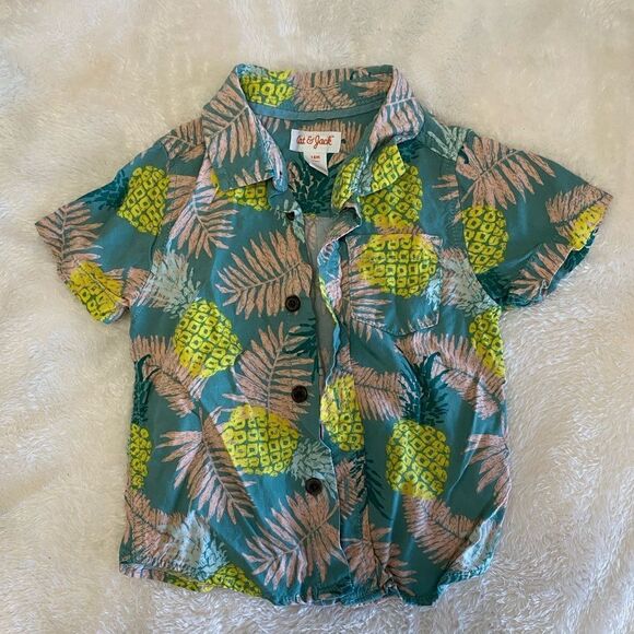 NWT Wrangler Pearl Snap Button-Up Collard Shirt Brown Plaid 12 Months - Picture 1 of 2